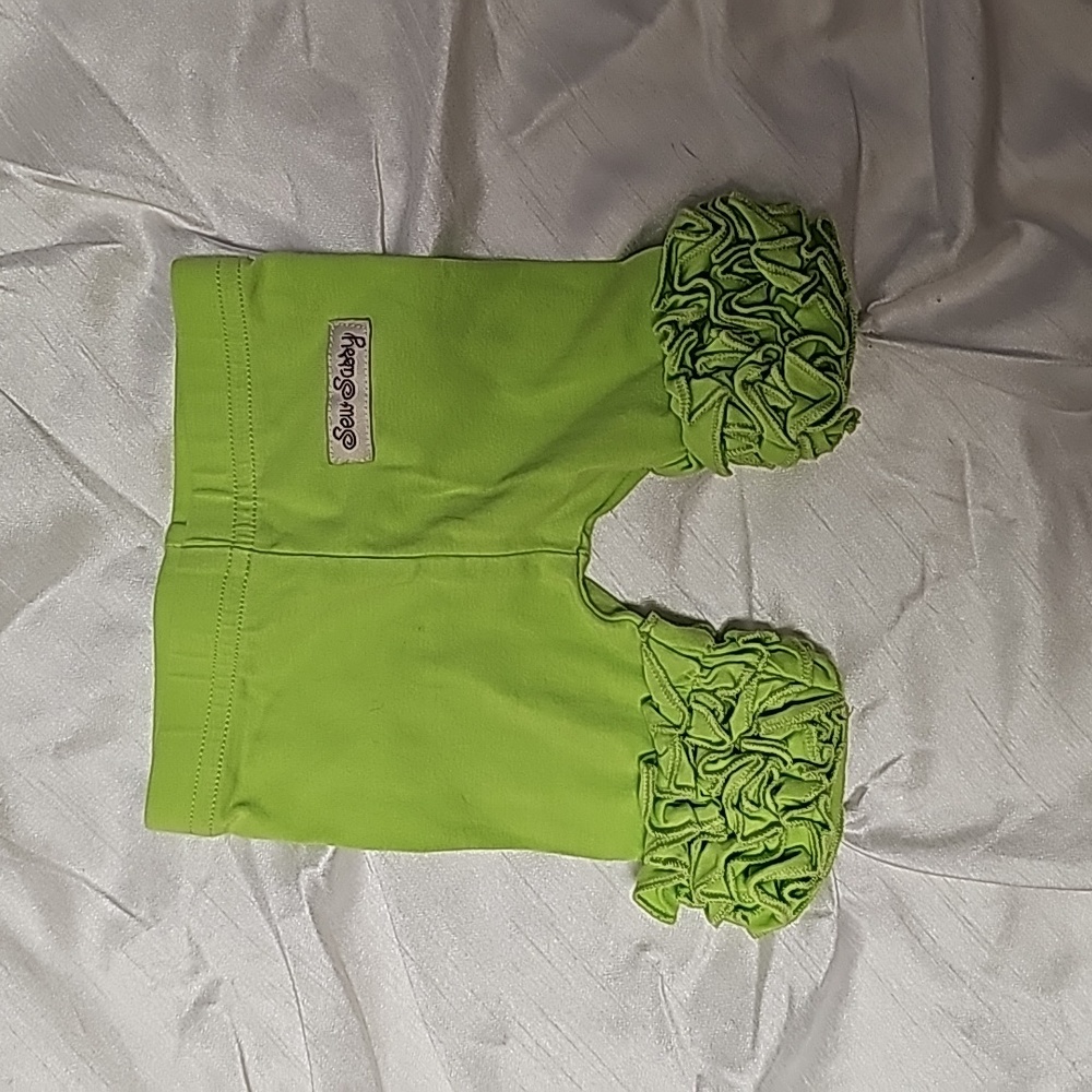 Sew Sassy size newborn green shorts/leggings/bloomers